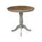 International Concepts Round 36 in Rd Top Ped Table, 12 in Leaf, Counter Ht, Hickory/Stone, 36 W, 48 L, 35.3 in H, Wood K41-36RXT-6B - alternate 3
